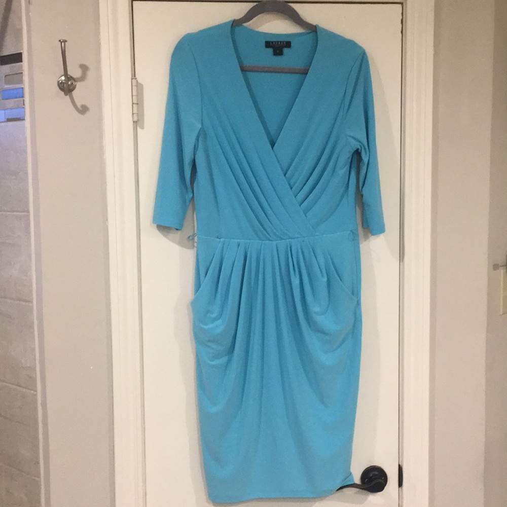 Ralph Lauren - Teal Bodycon with pockets - Size 12